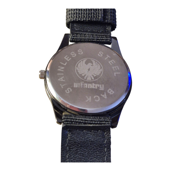 Infantry Mens Watch Quartz New Battery 24-hour dial Box with paperwork Sharp - Picture 4 of 9